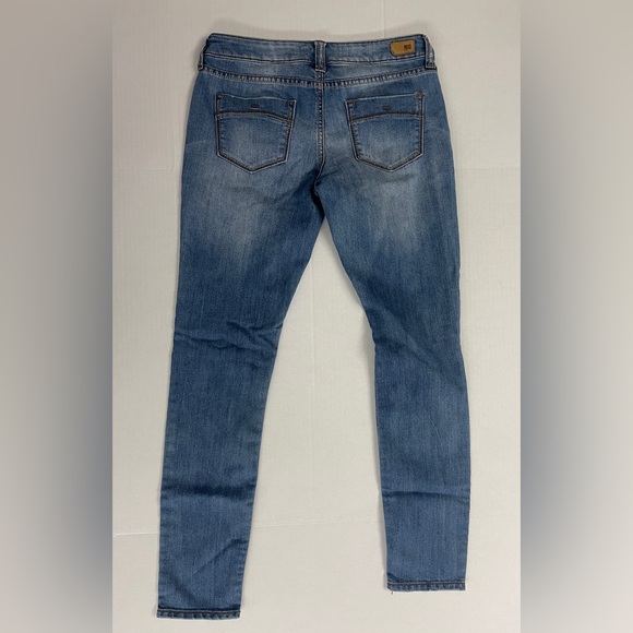 RSQ Ibiza Skinny Mid Rise Medium Wash Distressed Denim Jeans - Size 7 - Picture 2 of 3